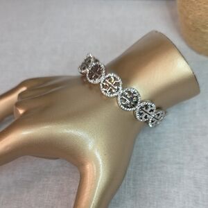 Tory Burch Miller Pavé Logo Cuff